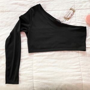 One Shouldered Crop Top